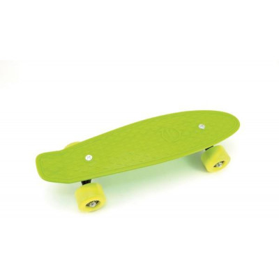 Skateboard - pennyboard 43cm, nosnosť 60kg plastové osi, zelené, žlté kolesá