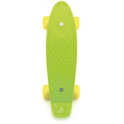 Skateboard - pennyboard 43cm, nosnosť 60kg plastové osi, zelené, žlté kolesá