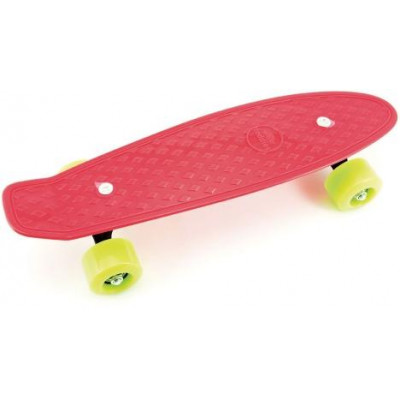 Skateboard - pennyboard 43cm, nosnosť 60kg plastové osi, červené, zelené kolesá