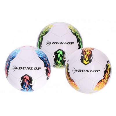Lopta futbalový Dunlop nafúknutý 20cm 3 farby vel. 5 v sáčku