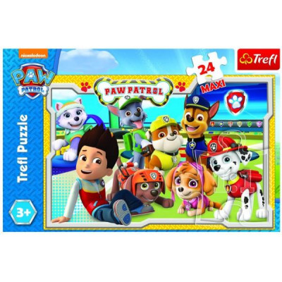 Puzzle Paw Patrol / Tlapková patrola MAXI 24ks 60x40cm v krabici 39x26x4cm