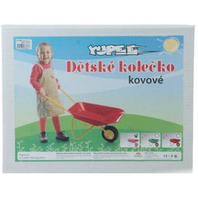 Plechové koliesko Yupee veľké ružové 78x40x32cm v krabici