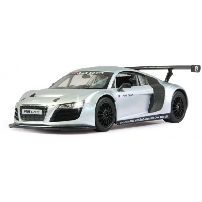 Audi R8 LMS 1:14, RASTAR, licence, LED, metalický lak, odružená př. kola, stříbrná