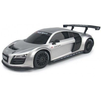 Audi R8 LMS 1:14, RASTAR, licence, LED, metalický lak, odružená př. kola, stříbrná