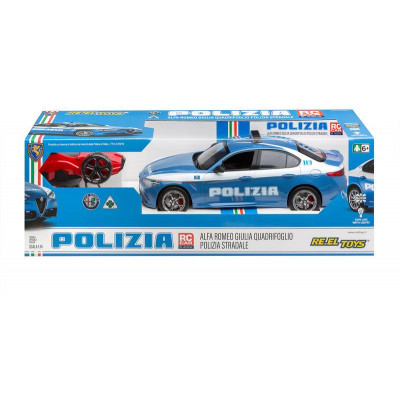 RE.EL Toys Alfa Romeo Giulia Quadrifoglio Policie, licence 1:14, LED, 100% RTR