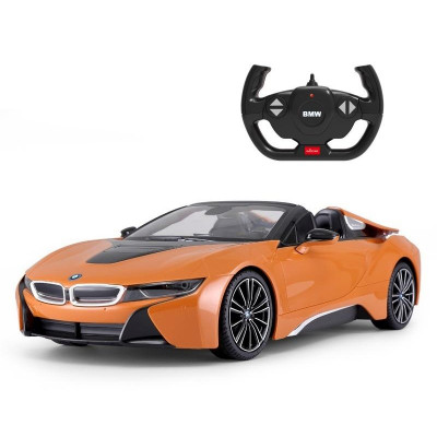 Rastar BMW i8 1:12, licence, LED, metalický lak, oranžové