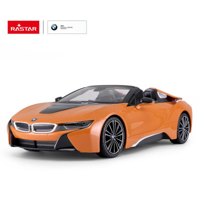 Rastar BMW i8 1:12, licence, LED, metalický lak, oranžové