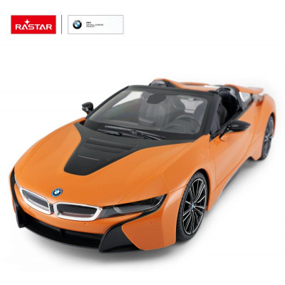 Rastar BMW i8 1:12, licence, LED, metalický lak, oranžové