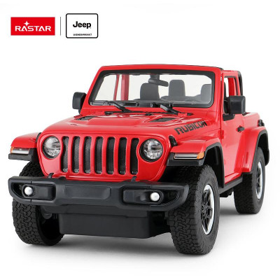 Rastar Jeep Wrangler Rubicon 1:14, licence, LED, metalický lak, červené