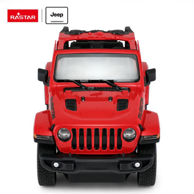 Rastar Jeep Wrangler Rubicon 1:14, licence, LED, metalický lak, červené