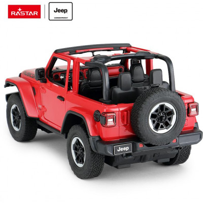 Rastar Jeep Wrangler Rubicon 1:14, licence, LED, metalický lak, červené