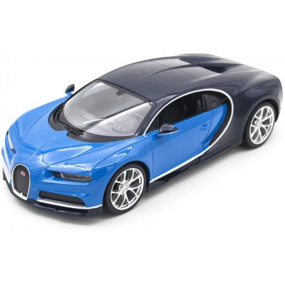 RASTAR Bugatti Chiron 1:14, licence, metalický lak, odružená př. kola , modré