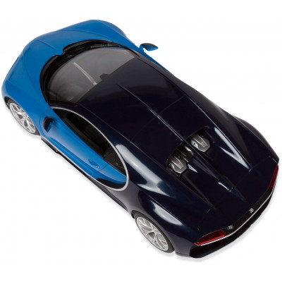 RASTAR Bugatti Chiron 1:14, licence, metalický lak, odružená př. kola , modré