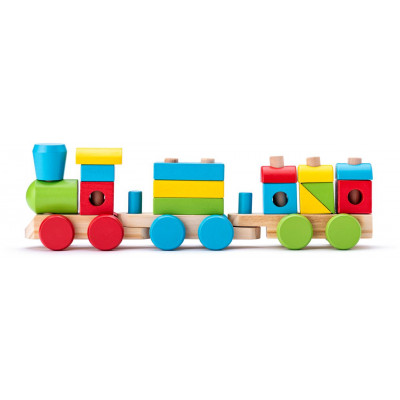 Drevený skladací nákladný vlak - dva vagóny