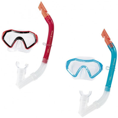 Šnorchlovací set SPARKLING SEA - okuliare a šnorchel - mix 2 farby (modrá, ružová)