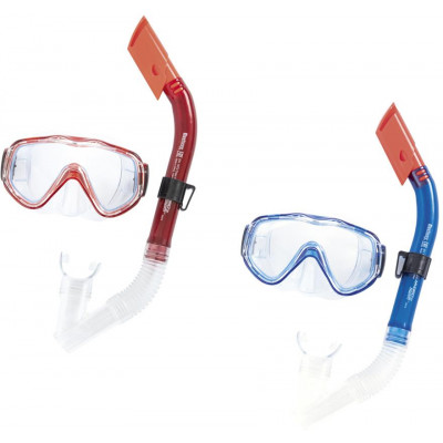 Šnorchlovací set BLUE DEVIL - okuliare a šnorchel - mix 2 farby (modrá, červená)