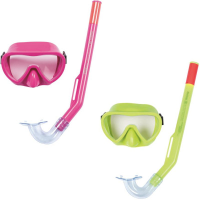 Šnorchlovací set - okuliare a šnorchel (zelený, ružový)