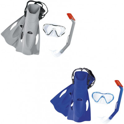 Šnorchlovací set FIREFISH - okuliare a šnorchel - mix 2 farby (šedá, modrá)