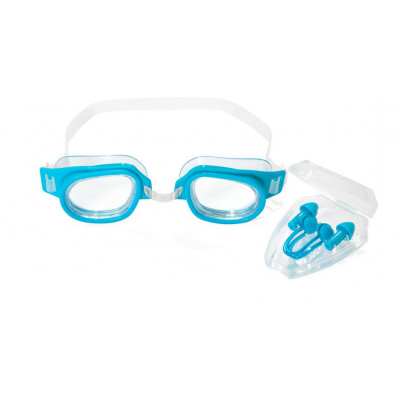 Ochranná sada na plávanie (okuliare, spona na nos, ušné zátky)