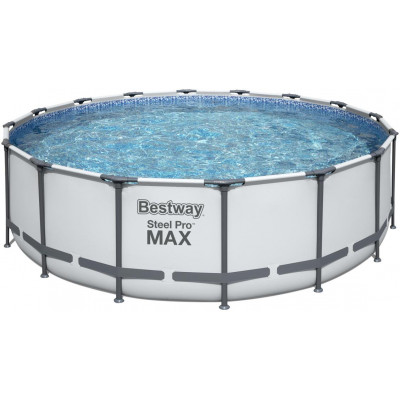Nadzemný bazén guľatý Steel Pre MAX, kartušová filtrácia,schodíky,plachta,priemer 4,88m, výška 1,22m