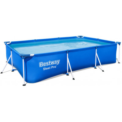 Nadzemný bazén obdĺžnikový Steel Pro, kartušová filtrácia, 3m x 2,01m x 66cm