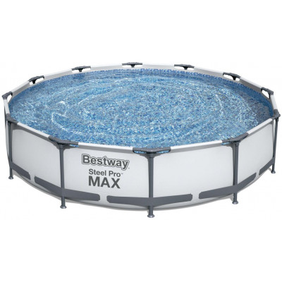 Nadzemný bazén guľatý Steel Pro MAX, kartušová filtrácia, priemer 3,66m, výška 76cm