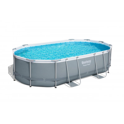 Nadzemný bazén oválny Power Steel, kartušová filtrácia, schodíky, plachta, 4,12m x 2,01m x 1m