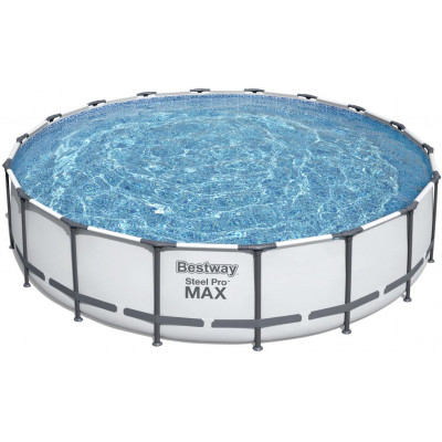 Nadzemný bazén guľatý Steel Pro MAX, kartušová filtrácia,schodíky,plachta,priemer 5,49m, výška 1,22m