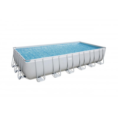 Nadzemný bazén obdĺžnikový Power Steel, piesková filtrácia, schodíky, plachta 7,32m x 3,66m x 1,32m