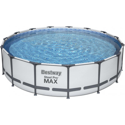Nadzemný bazén guľatý Steel Pro MAX, kartušová filtrácia,schodíky,plachta,priemer 4,57m, výška 1,07m