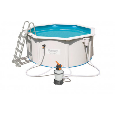 Nadzemný bazén kruhový Hydrium, piesková filtrácia, rebrík, priemer 3m, výška 1,2m