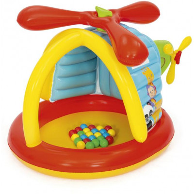 Nafukovacie hracie centrum Fisher Price - Helikoptéra s loptičkami (25ks), 1,55m x 1,02m x 91cm