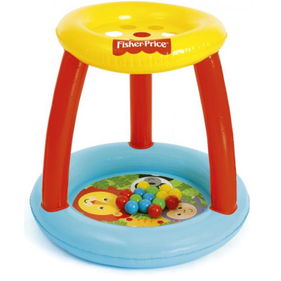 Nafukovacie hracie centrum Fisher Price s loptičkami (15ks), 89cm x 89cm x 84cm