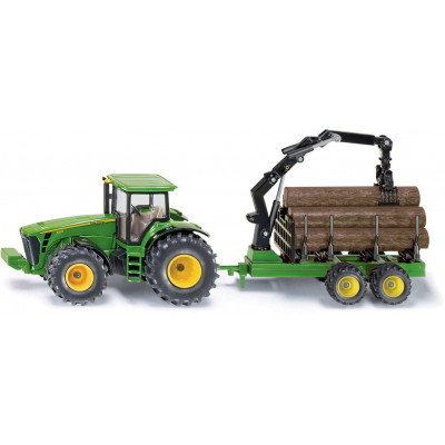 SIKU Farmer - Traktor John Deere s lesným prívesom 1:50