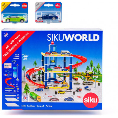 SIKU World - Garáž s 2 autami