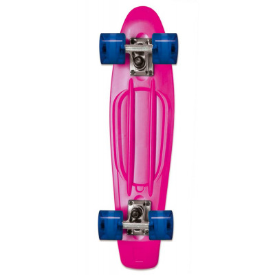 Skateboard ružový so svietiacimi kolieskami