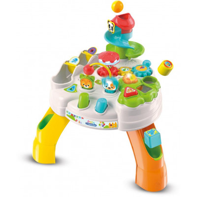 CLEMMY baby - Veselý hrací stolík s kockami a zvieratkami