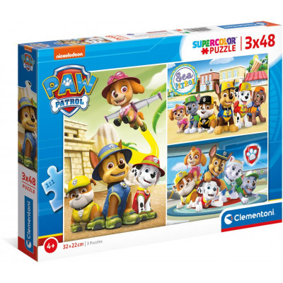 Puzzle 3x48 dielikov - Paw Patrol