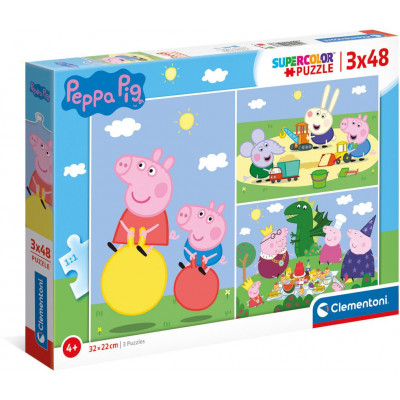 Puzzle 3x48 dílků - Peppa Pig