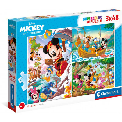 Puzzle 3x48 dielikov - Mickey Mouse