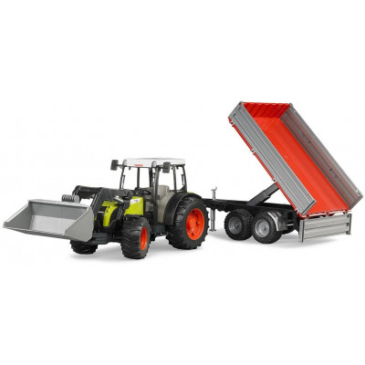 Farmer - traktor Claas Nectis s predným nakladačom a prívesom