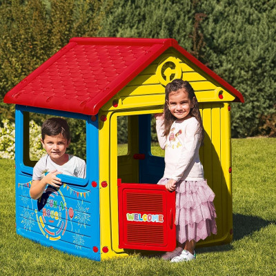 Detský záhradný domček, plastový, modrý