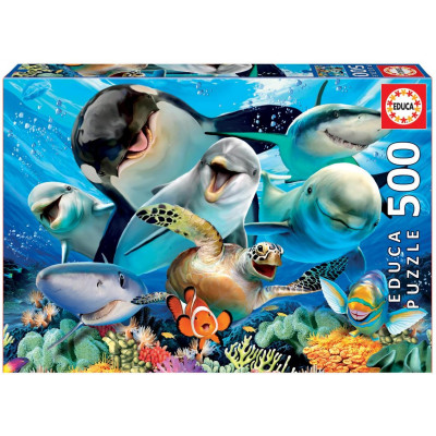 Puzzle 500 dielov - Podmorská selfie