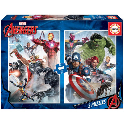 Puzzle 2x500 dielikov - Avengers
