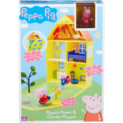 PEPPA PIG - domček so záhradkou + figúrka a príslušenstvom