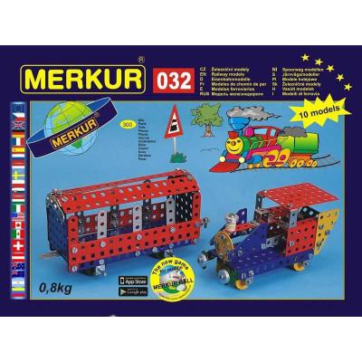 Merkur 032 železničné modely, 300 dielov, 10 modelov