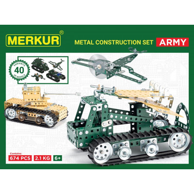 Merkur Army Set, 657 dielov, 40 modelov