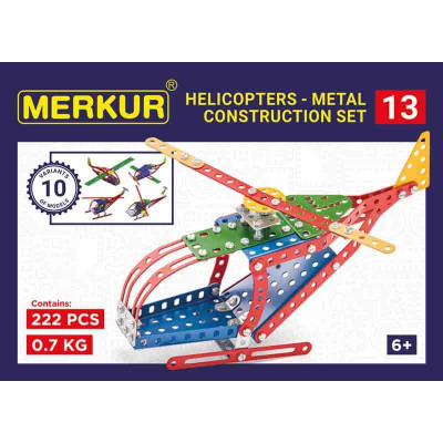 Merkur 013 Vrtuľník, 222 dielov, 10 modelov