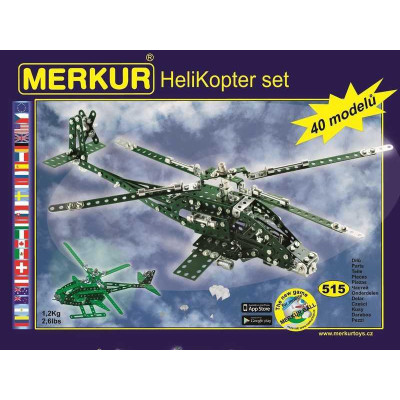 Merkur Helikopter Set, 515 dielov, 40 modelov