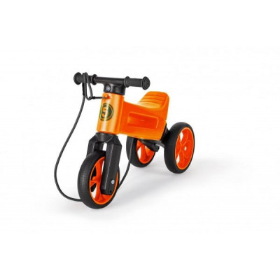 Odrážadlo FUNNY WHEELS Rider SuperSport oranž. 2v1+popruh, vyš. sedla 28/30cm nos. 25kg 18m+ v sáčku